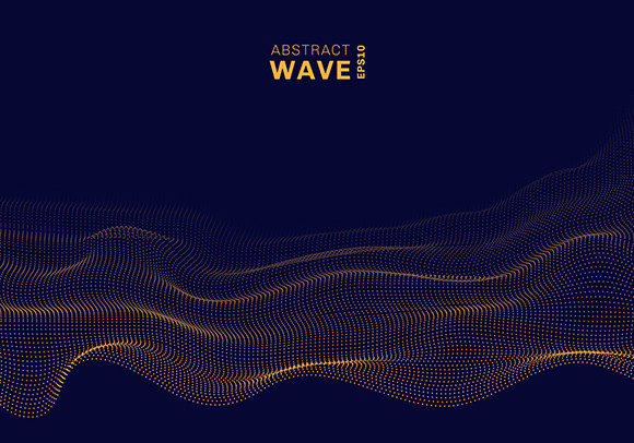 3D Dynamic Wave Dots Particles Tech