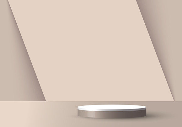 3D Round Pedestal Mockup Backdrop