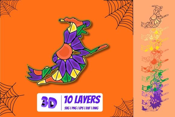 3D Witch SVG