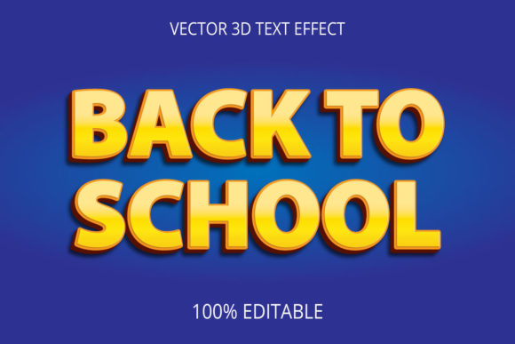 Back to School 3d Text Effect