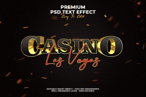 Casino 3d Text Style Effect