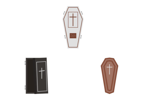 Coffin Vector Design Collection: Premium Halloween Assets