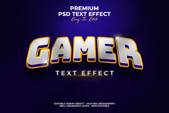 Gamer 3d Text Style Effect