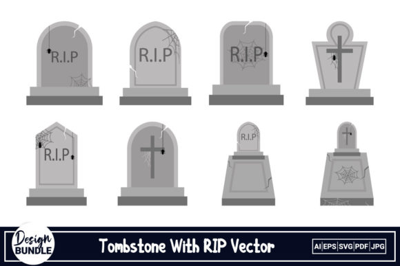 Halloween Gravestone Design Collection