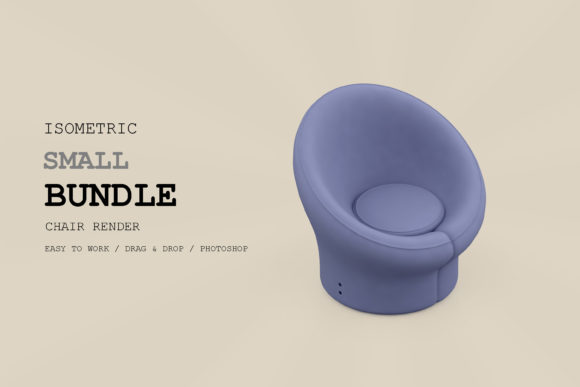 Isometric Chair 3D Render Pack 24