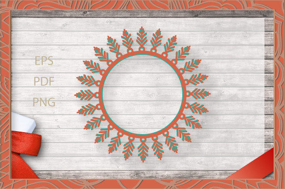 Pastel 3d Floral Round Frame Decoration7