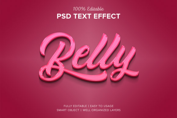 Ready 3D Text Effect on Pink Color