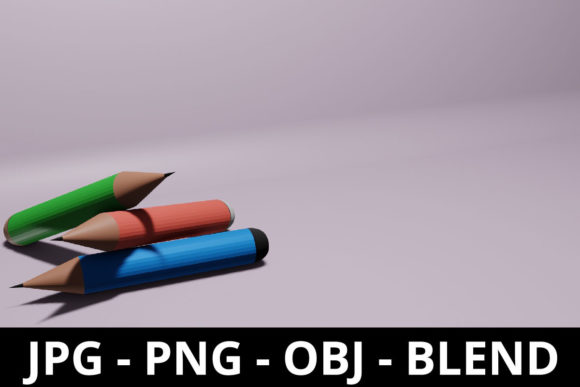 Stack Pencil 3d Perfect for Background