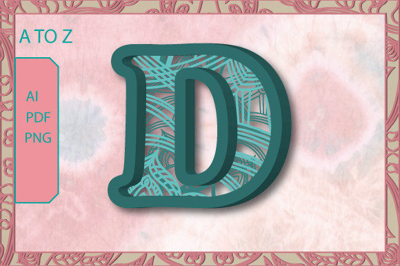 Unlocking Creative Potential with 3D Alphabet Capital Layer Mandala SVG6