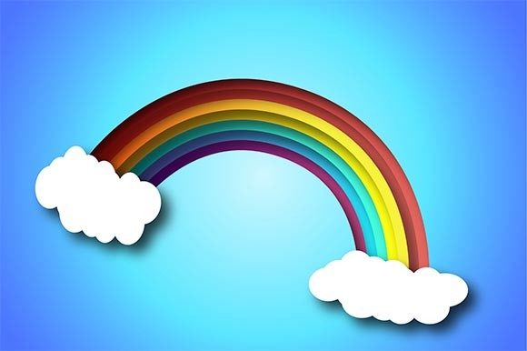 Unlocking Creativity with the Editable 3D Rainbow Paper Cutout Background